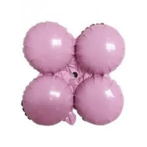 17" Baby Pink Quad Mylar Balloon