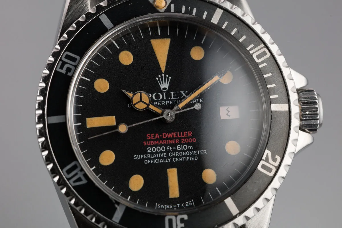 1972 Rolex Double Red Sea-Dweller 1665 MK IV Dial with Box and Papers