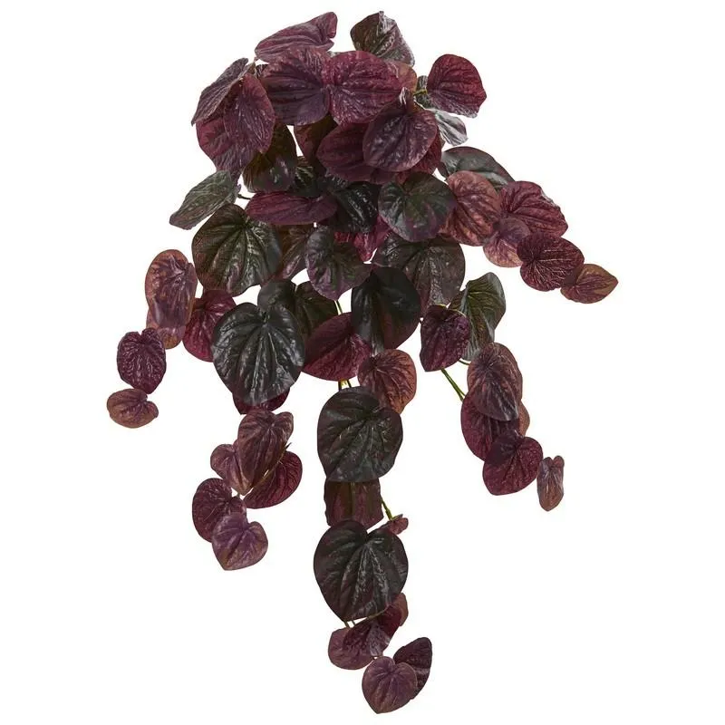 25"  Peperomia Artificial Hanging Bush (Set of 6) (Real Touch)