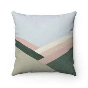 Abstract Boho Pillow Cover | Pastel Blue Green Beige