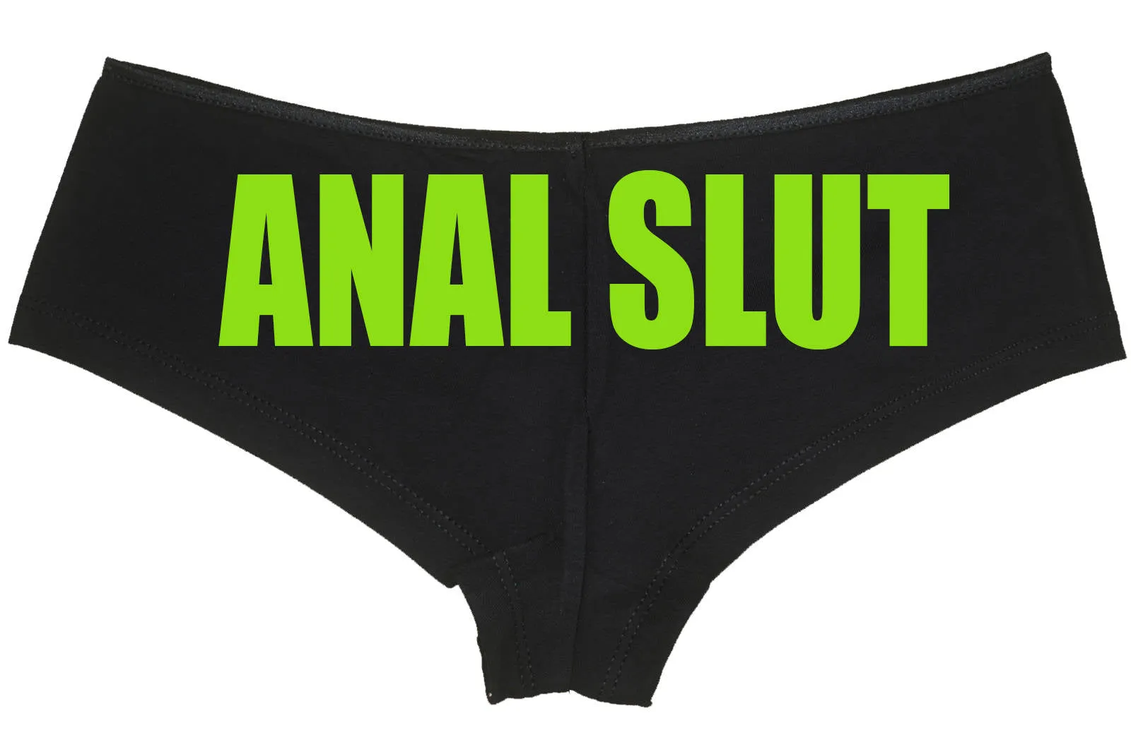 Anal Slut • Black Boyshorts • Choose Your Color Text