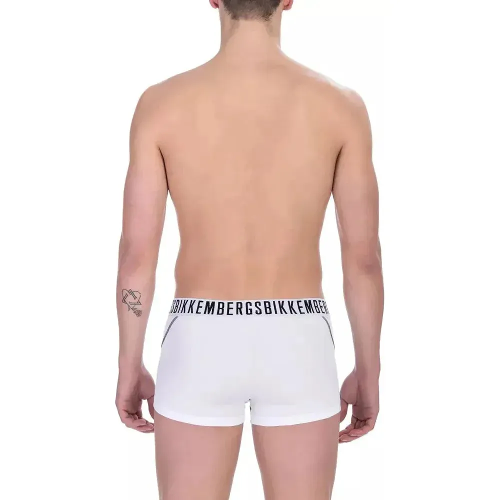 Bikkembergs White Cotton Men Trunk