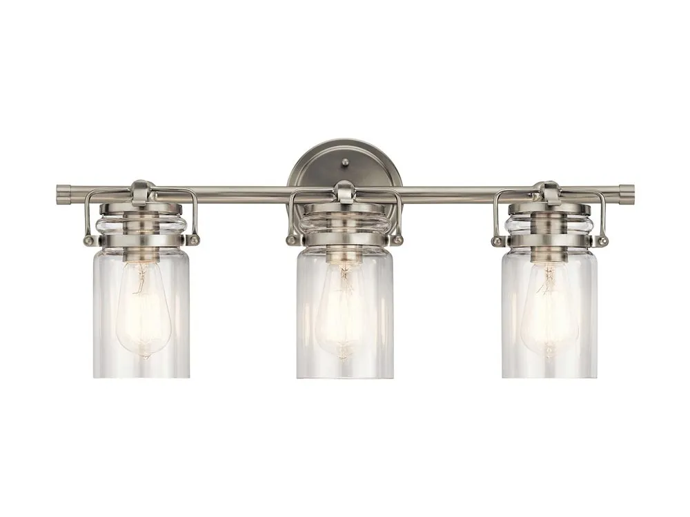 Brinley 24 in. 3 Lights Vanity Light Brushed Nickel Finish