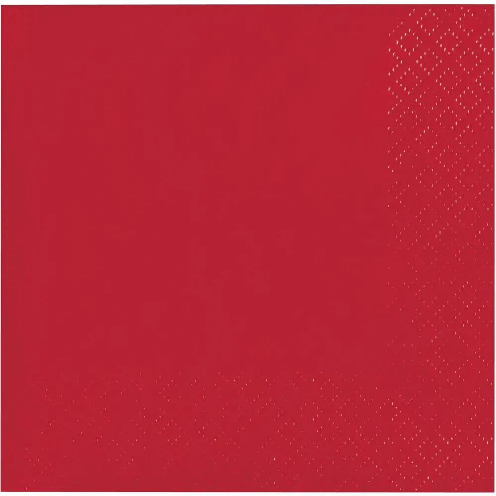 Bulk Classic Red 2Ply Beverage Napkin (480 per Case)