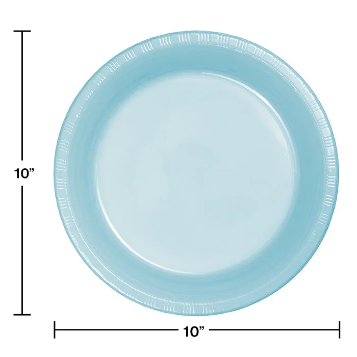 Bulk Pastel Blue Plastic Banquet Plates 10.25 inch (240 per Case)