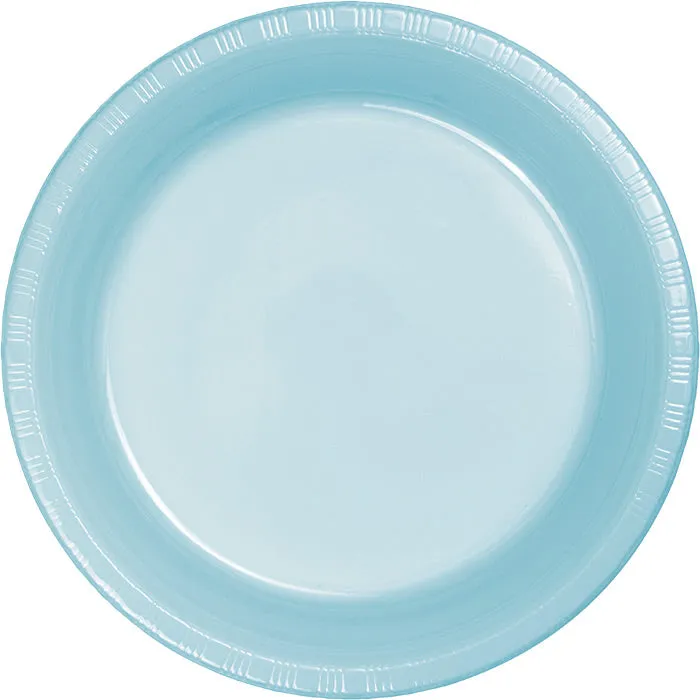 Bulk Pastel Blue Plastic Banquet Plates 10.25 inch (240 per Case)