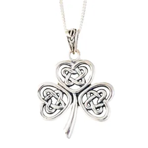 Celtic Knotwork Shamrock Pendant