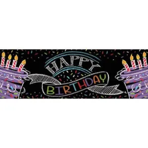 Chalk Birthday Giant Party Banner