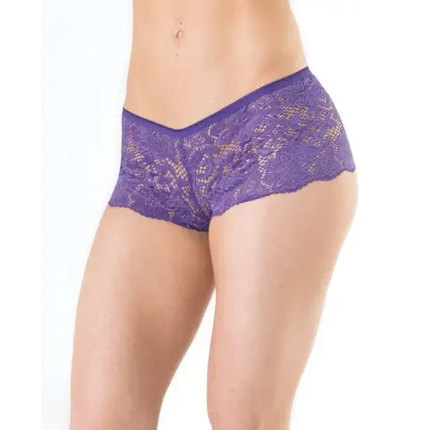 Coquette Low Rise Stretch Scallop Lace Booty Short