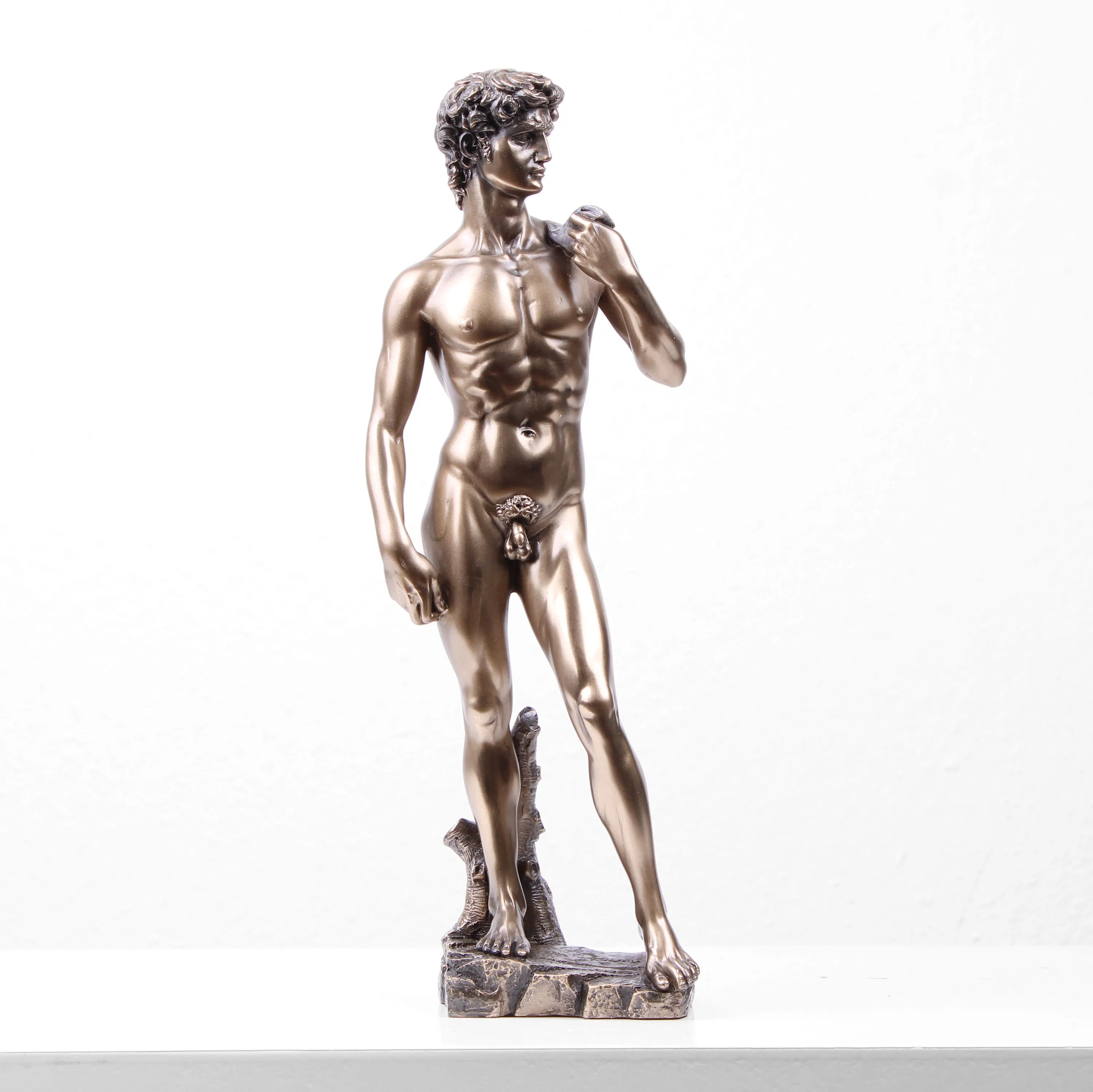 David Sculpture in Bronze (By Michelangelo - Cold Cast Bronze Statue)