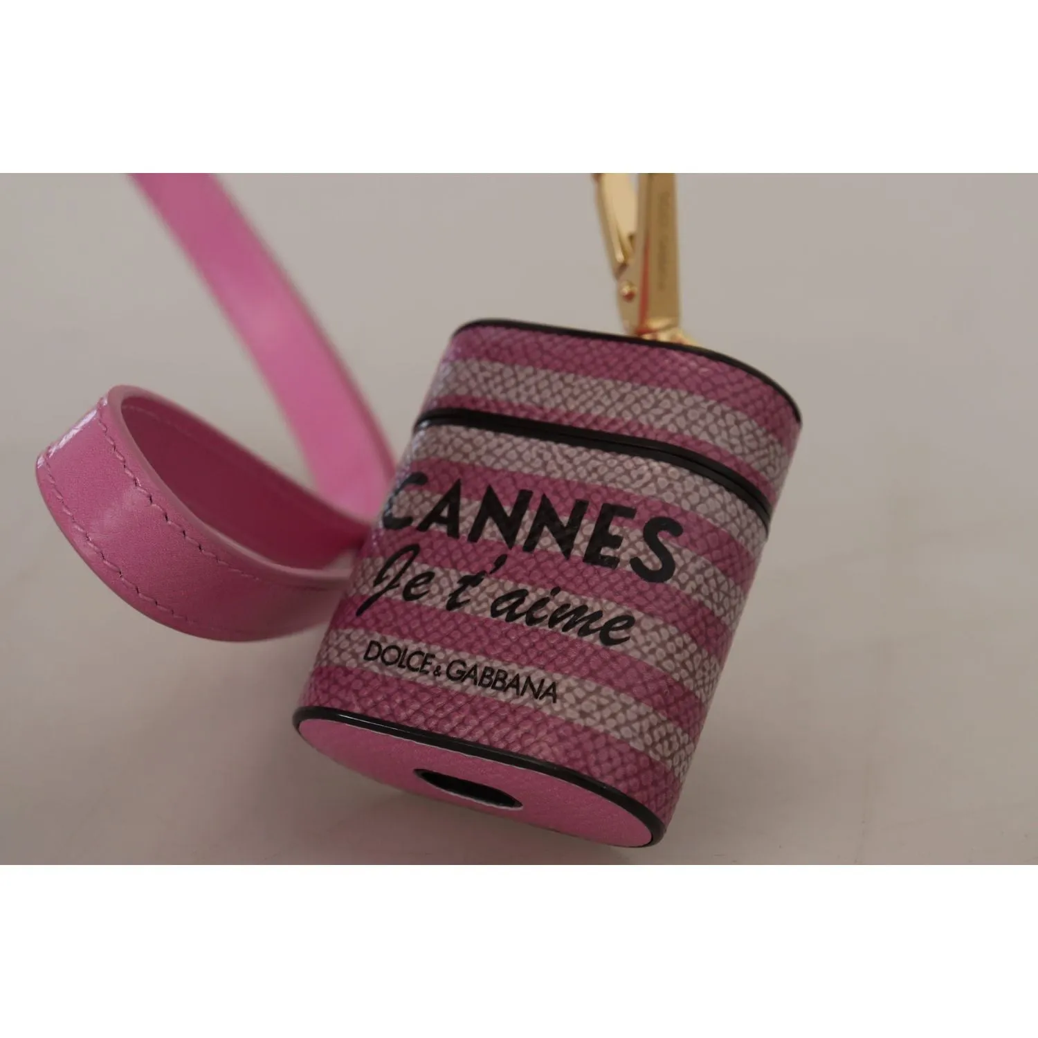 Dolce & Gabbana Chic Leather AirPods Case in Pink