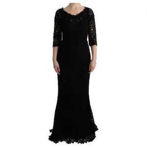 Dolce & Gabbana Elegant Black Sheath Dress with Silk Lining