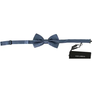 Dolce & Gabbana Elegant Blue Silk Bow Tie