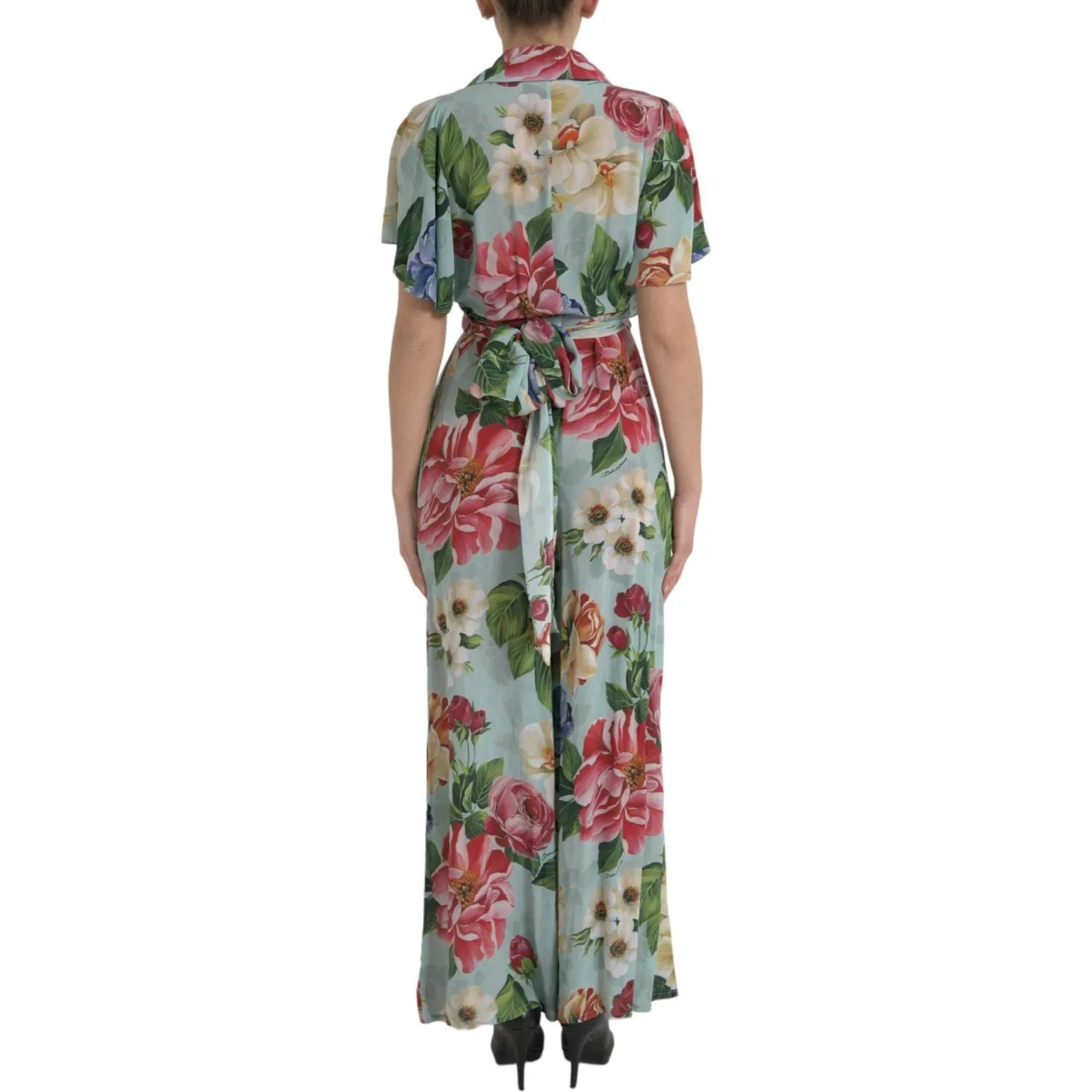 Dolce & Gabbana Elegant Floral Silk Crepe Jumpsuit