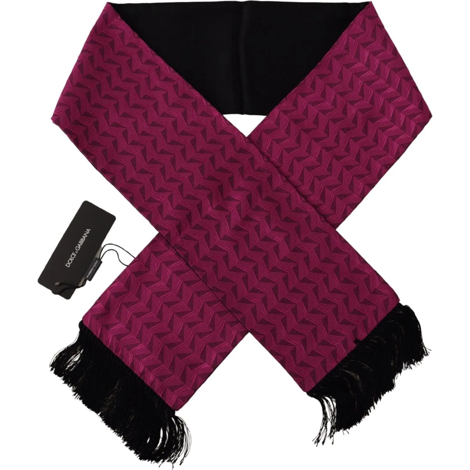 Dolce & Gabbana Elegant Magenta Silk Men's Scarf Wrap