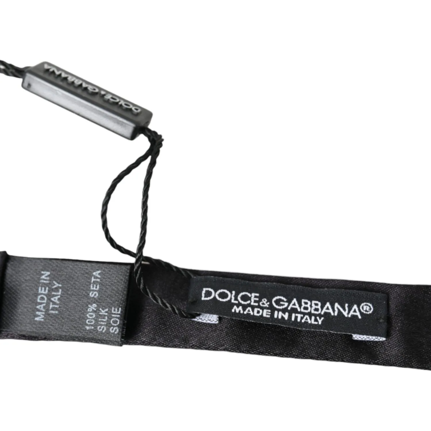 Dolce & Gabbana Elegant Silk Black Bow Tie for Gentleman