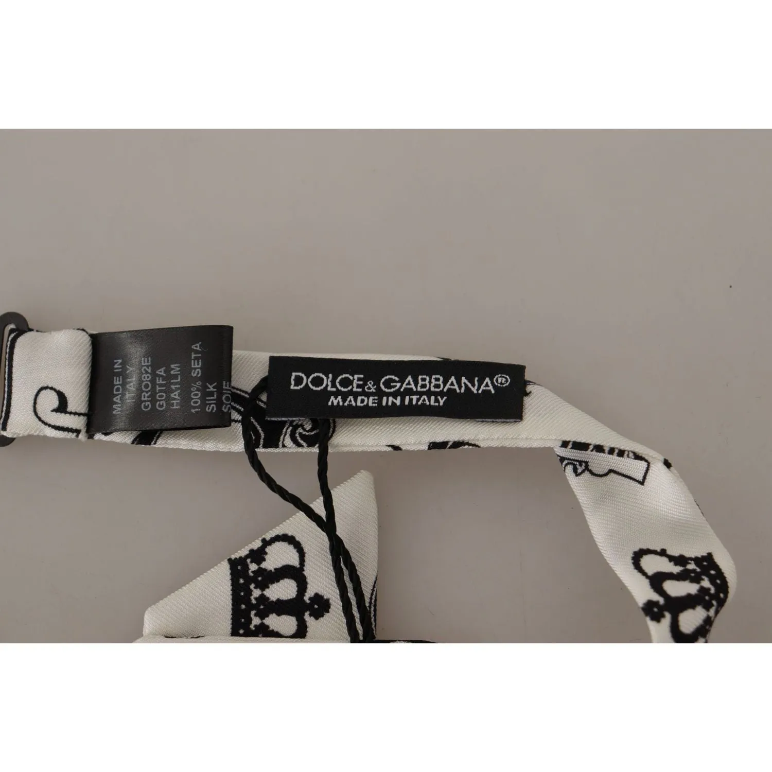 Dolce & Gabbana Elegant Silk Crown-Patterned Bow Tie