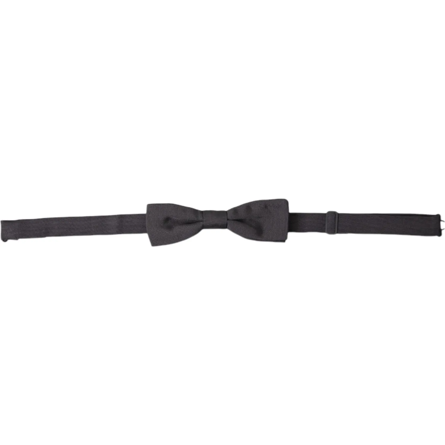 Dolce & Gabbana Elegant Silk Dark Gray Bow Tie