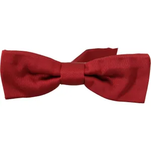 Dolce & Gabbana Elegant Silk Red Bow Tie