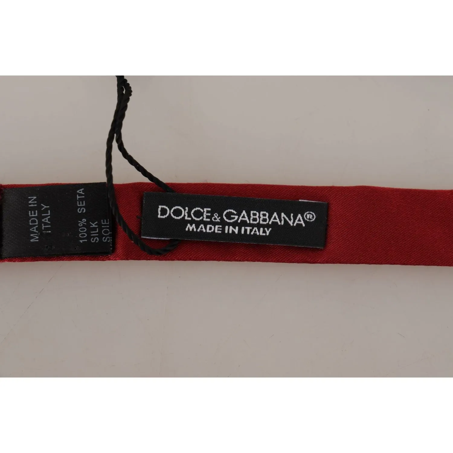 Dolce & Gabbana Elegant Silk Red Bow Tie