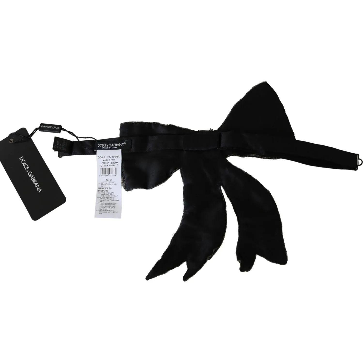 Dolce & Gabbana Elegant Silver Silk Bowtie