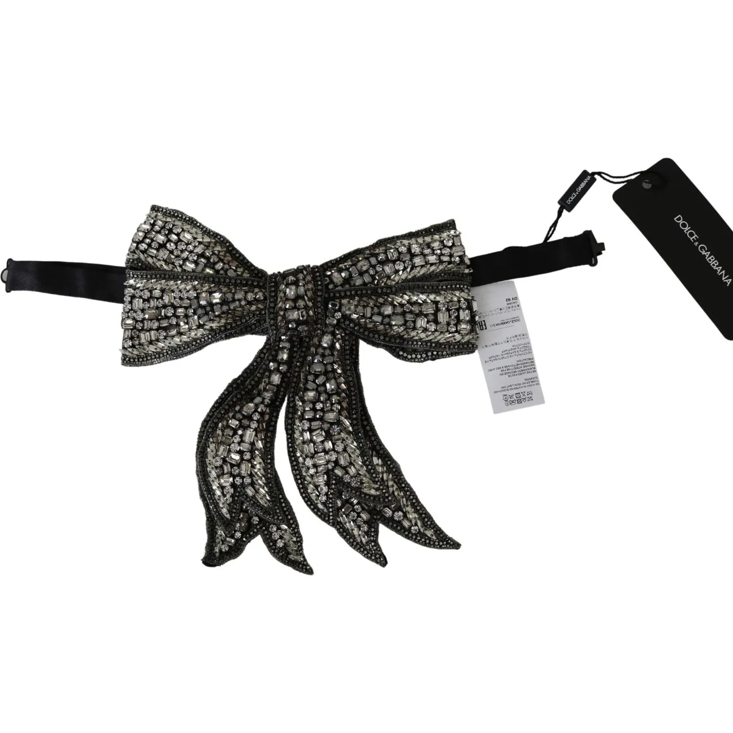 Dolce & Gabbana Elegant Silver Silk Bowtie