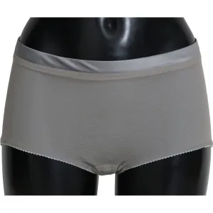 Dolce & Gabbana Shimmering Silver Stretch Cotton Underwear