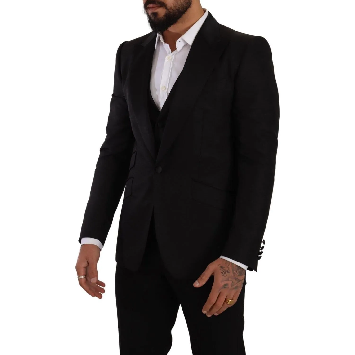 Dolce & Gabbana Sicilia Slim Fit Black Suit Ensemble