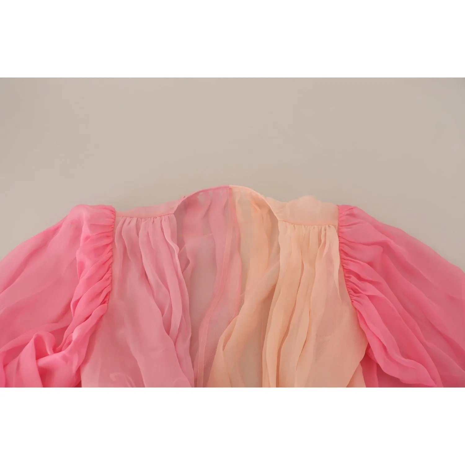 Dolce & Gabbana Silk V-Neckline Wrap Blouse in Pink