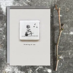 Embroidered Card - Thinking of You