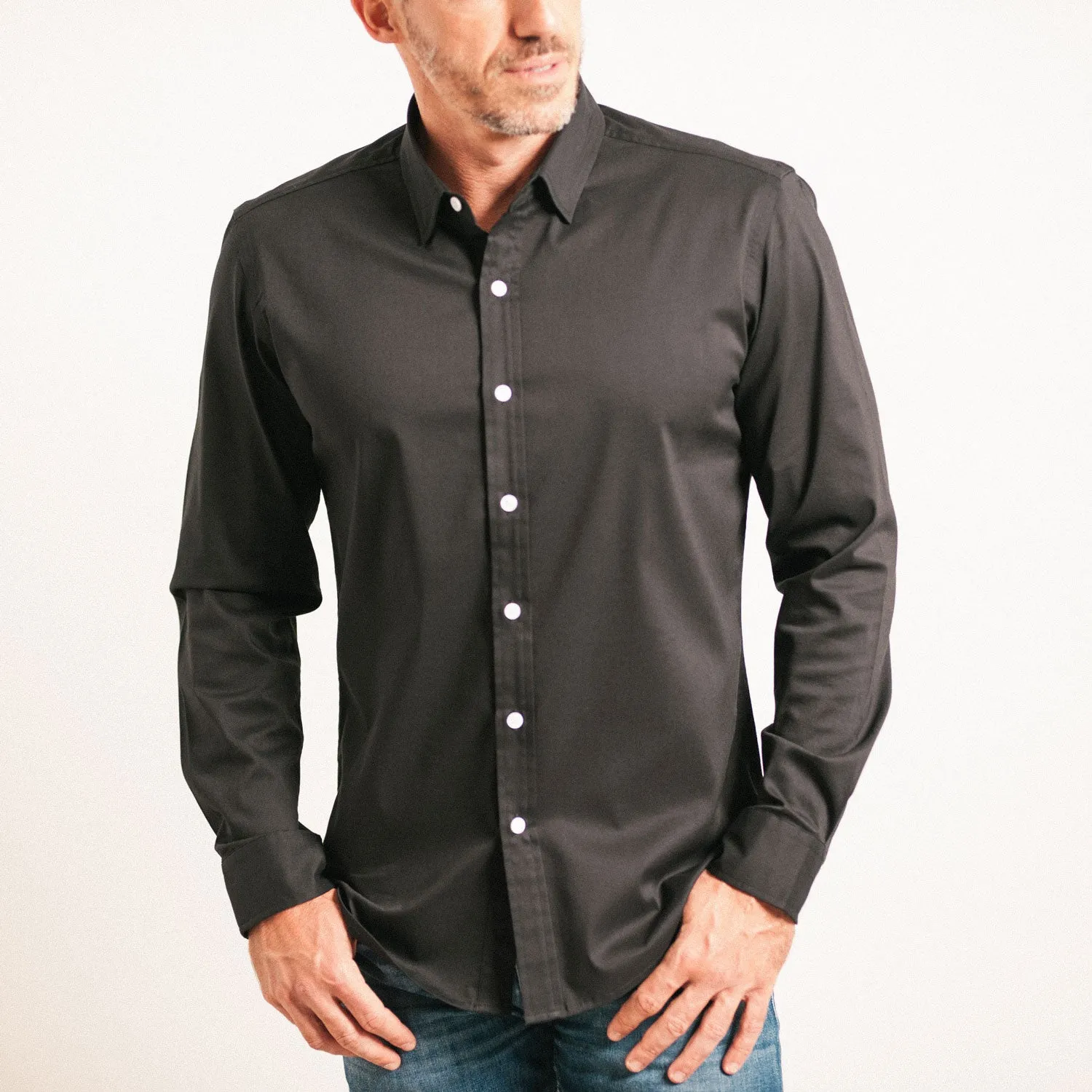 Focul - Black Dot Shirt With Button Detail