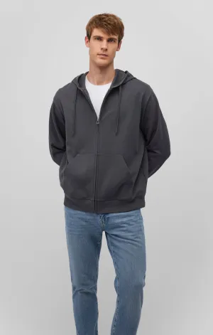 FULL ZIP HOODIE IN PIRATE BLACK