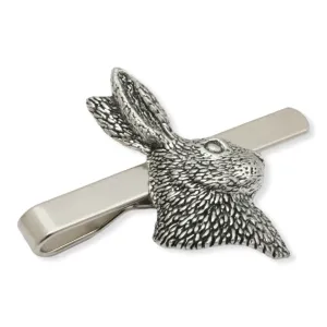 Hare Head English Pewter Tie Slide