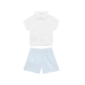 ILG Sky Blue and White Two Piece Outfit