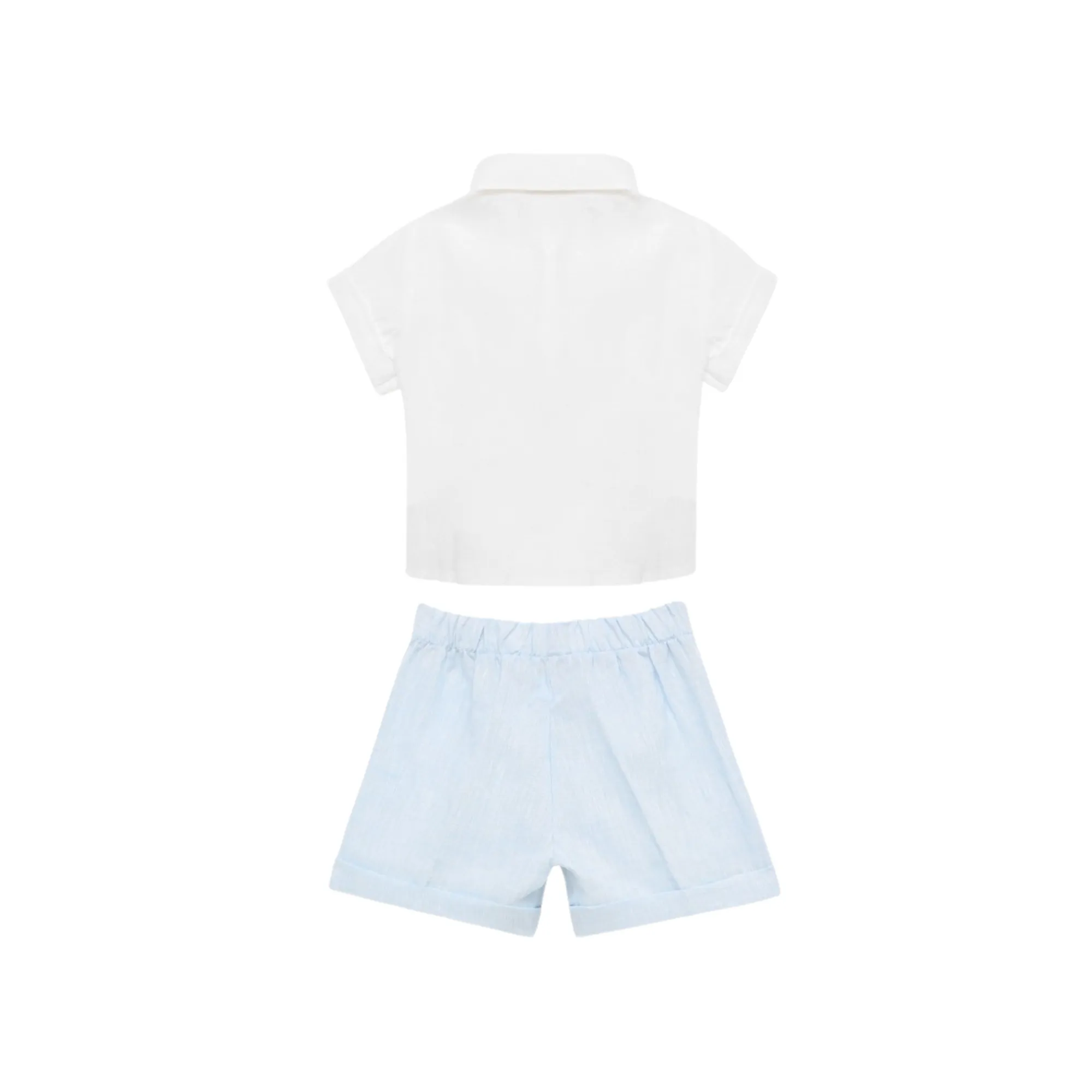 ILG Sky Blue and White Two Piece Outfit