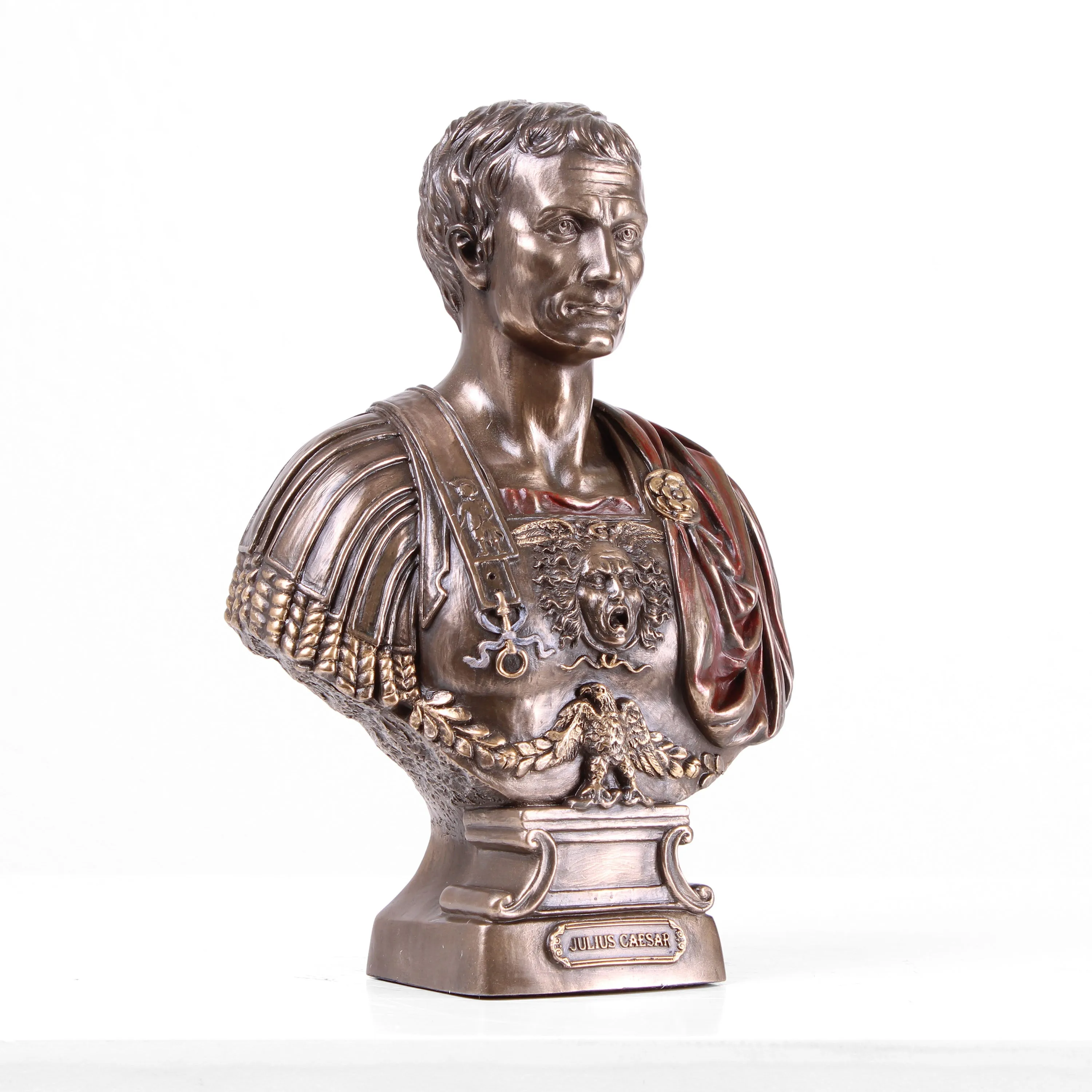 Julius Caesar Bust Statue (Cold Cast Bronze Sculpture)