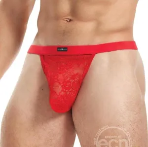 Lace King Lace G-String Red