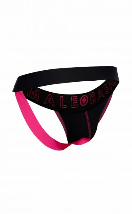 Male Basics Neon Jockstrap Coral LG