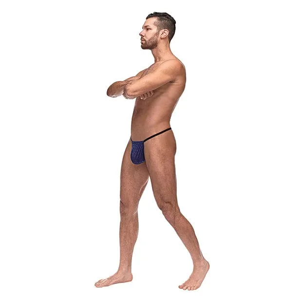 Male Power - Diamond Mesh Posing Strap Underwear O/S (Blue)