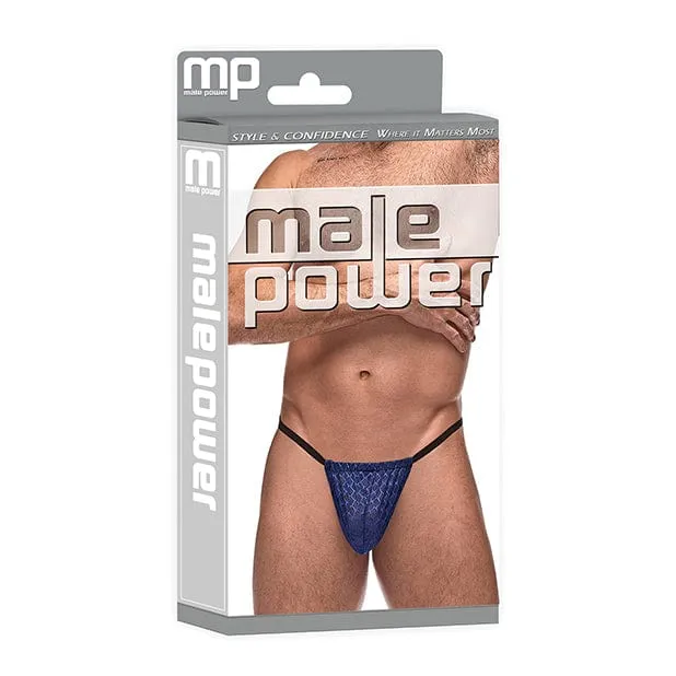 Male Power - Diamond Mesh Posing Strap Underwear O/S (Blue)