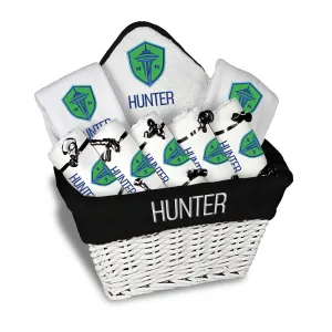 Personalized Seattle Sounders Large Basket - 9 Items