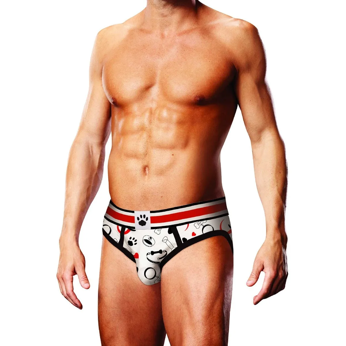 Prowler Puppie Print Brief Black Red