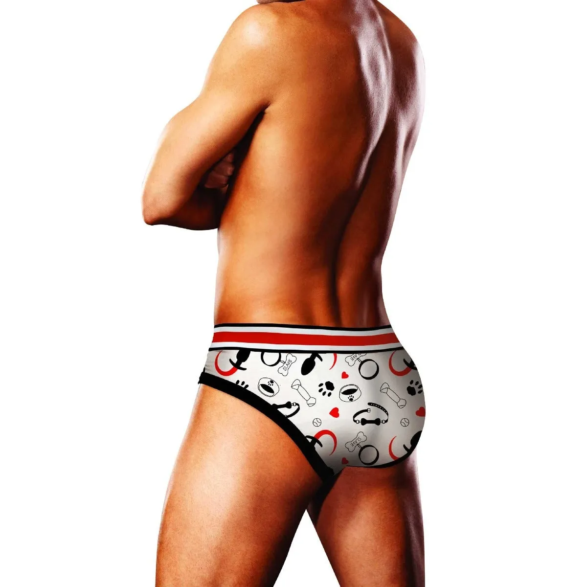 Prowler Puppie Print Brief Black Red