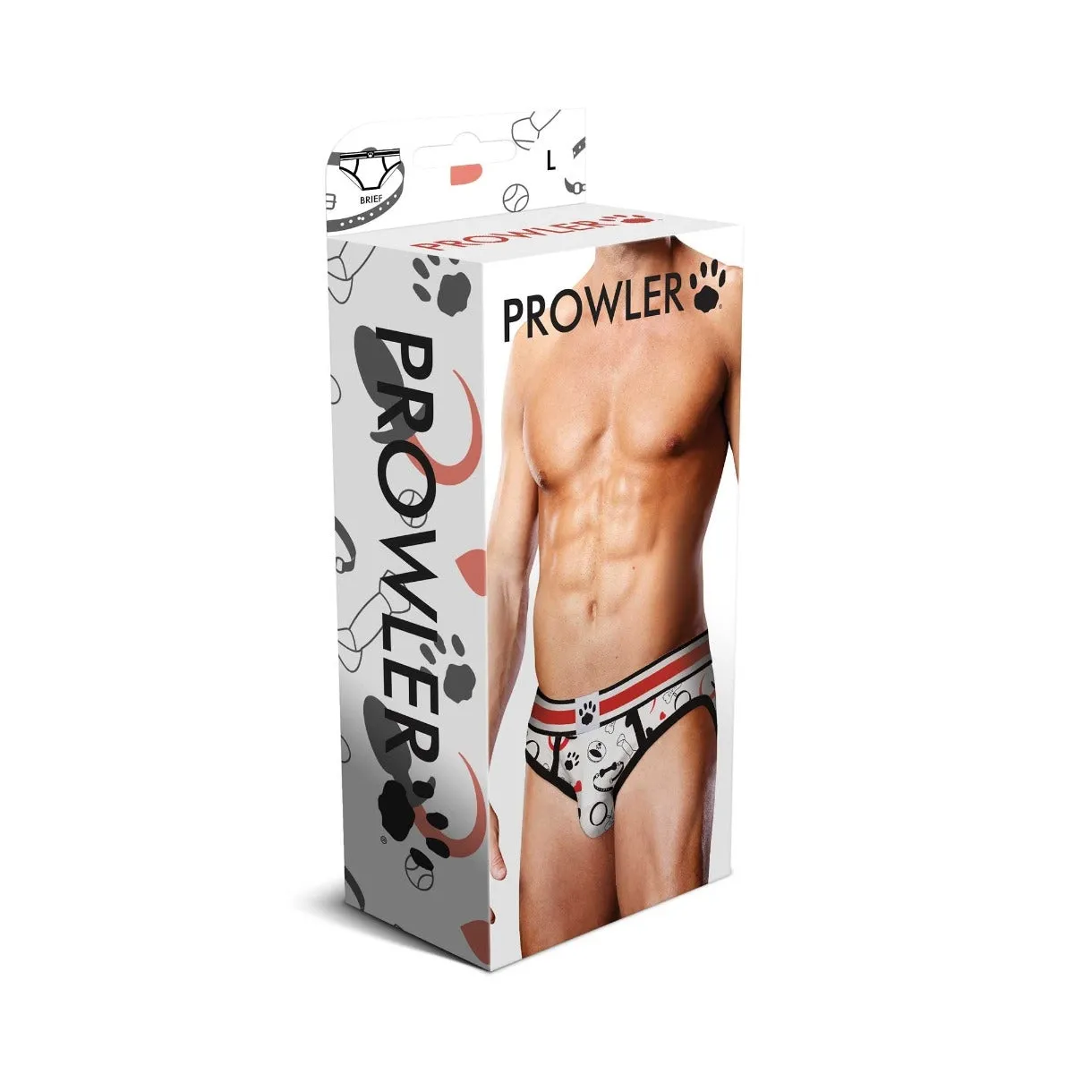 Prowler Puppie Print Brief Black Red