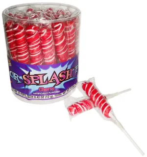 Red Color Splash Cherry Lollipops | 30ct