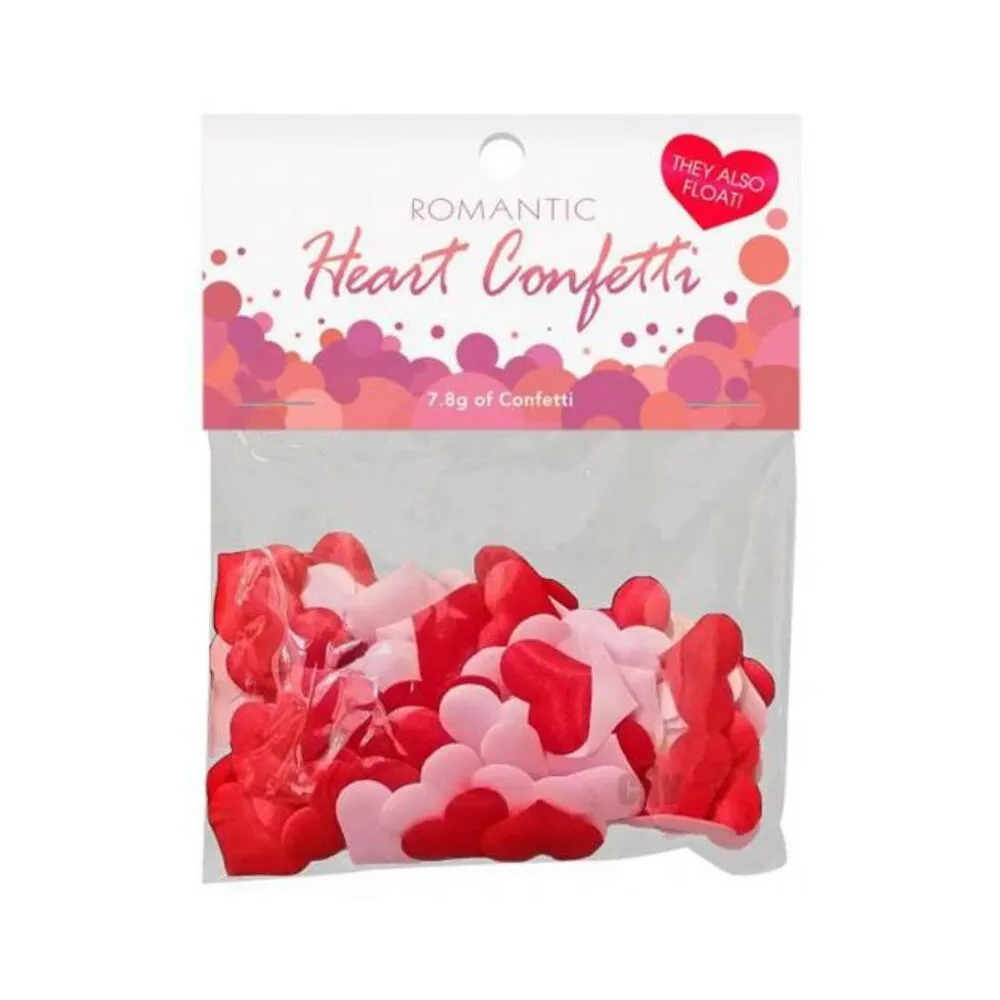 Romantic Heart Confetti Red, Pink