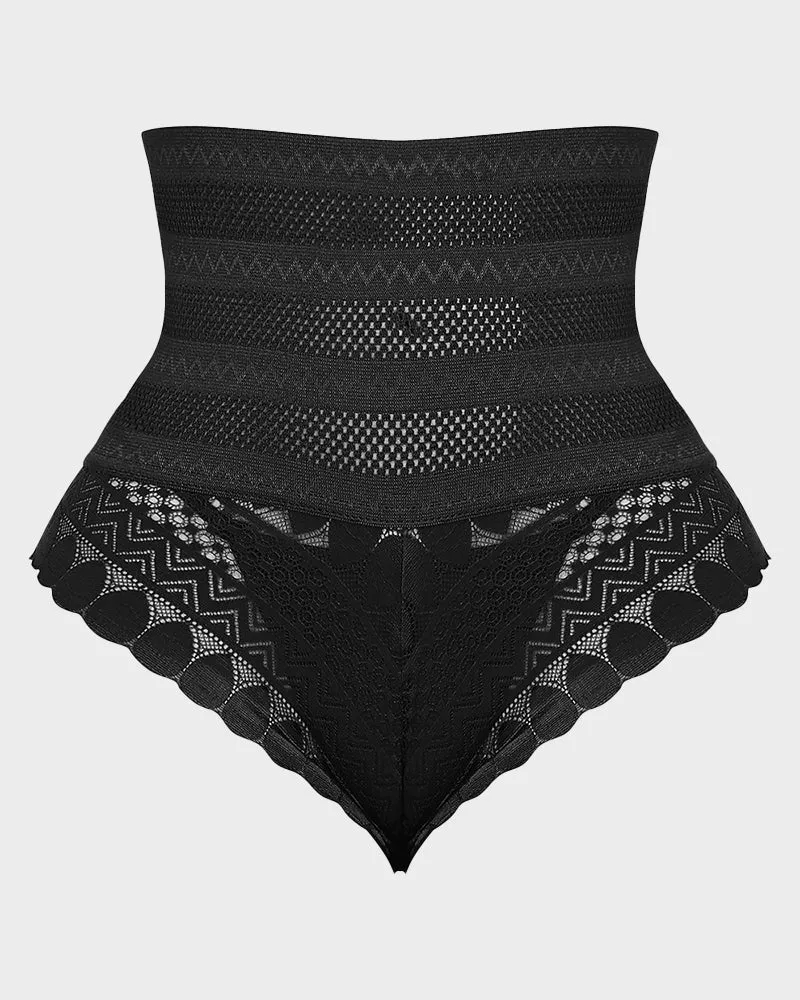 SheCurve®High Waist Lace Mesh Tummy Control Shaping Panty