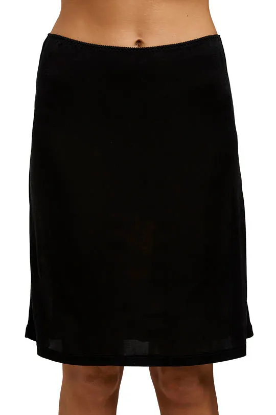 Silk Jersey Half Slip Black