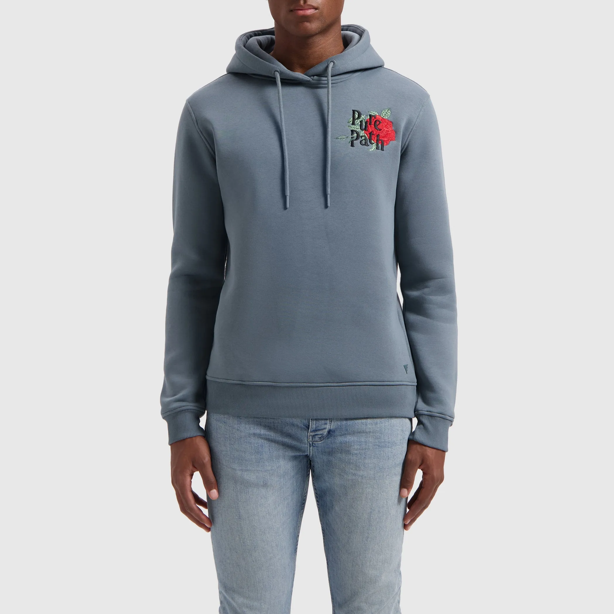 Single Rose Hoodie | Blue