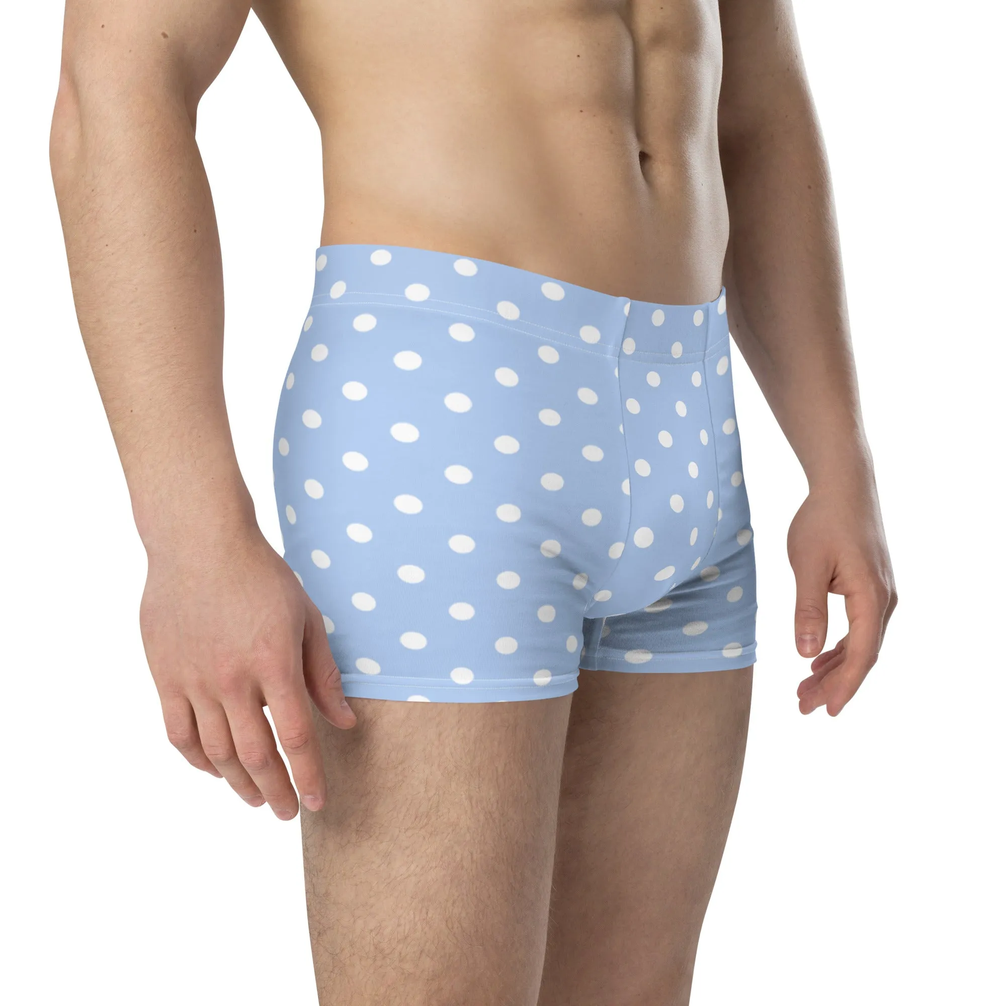 Sky blue polka dot boxers men’s